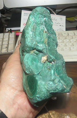 Natural green glossy Malachite quartz crystal mineral specimen Healing Congo JAL - Picture 4 of 7