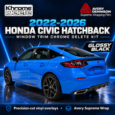 Gloss Black Vinyl Wrap Chrome Delete Trim For 20222026 Honda Civic Hatchback Gloss Black Vinyl Wrap Chrome Delete Trim For 20222026 Honda Civic Hatchback
