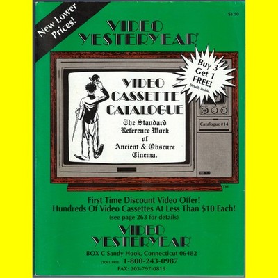 VIDEO YESTERYEAR 1994 catalog #14 VHS BETA dvd vintage old {RARE}