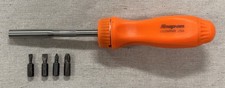 Snap On USA Ratcheting Screwdriver SSDMR4B Orange 4 Bits
