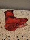 Vintage Ron Ray Signed Ruby Red Cardinal of Love 1997 Art Glass Figurine Read