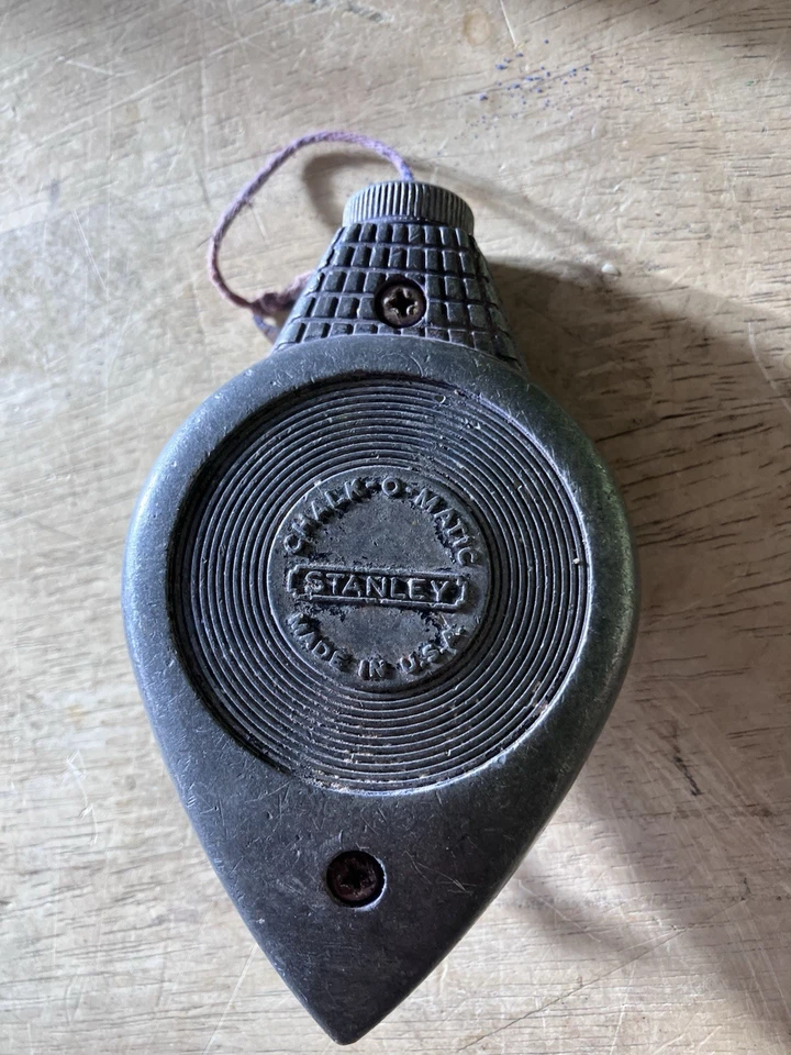 Vintage STANLEY Chalk O Matic Model 47-050 Chalk Line Plumb Bob - Image 2 of 4