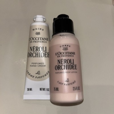 L'Occitane Neroli & Orchidee Hand Cream 1 oz  & Body Lotion 2.5 oz