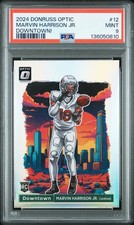 2024 PANINI DONRUSS OPTIC DOWNTOWN! 12 MARVIN HARRISON JR OHIO ST PSA 9