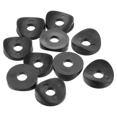 #ad 10Pcs 8 x 25 x 3mm Plastic Round Washers Spring Deck Washers Fastener Black $10.20
