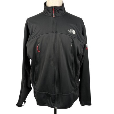 North Face Summit Series Windstopper Jacket Mens XL Black Full Zip Softshell