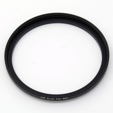 58.5-62 Step Up Filter Ring 58.5mm x0.75 Male to 62mm x0.75 Female Lens adapter