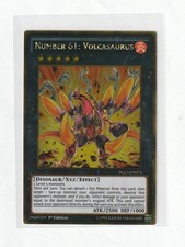 Number 61: Volcasaurus Gold Rare Premium Gold: Infinite Gold PGL3-EN073 NM