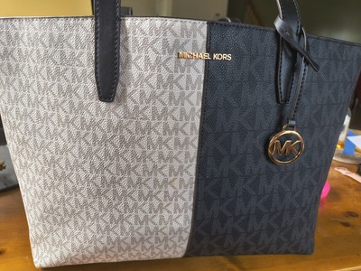 NWT MICHAEL KORS JET SET TRAVEL MEDIUM TOP ZIP SHOULDER TOTE BAG MK BLACK MULTI