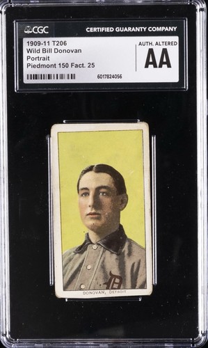 Wild Bill Donovan [Portrait] 1909 T206 Piedmont 150 card