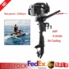 HANGKAI 4-Stroke 6HP Heavy Duty Outboard Motor Boat Engine Air Cooling System