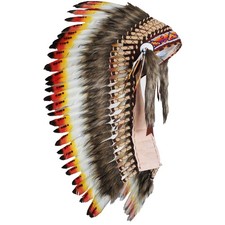 Adjustable Feather Headdress for Adults - Perfect for Festivals Photoshoots