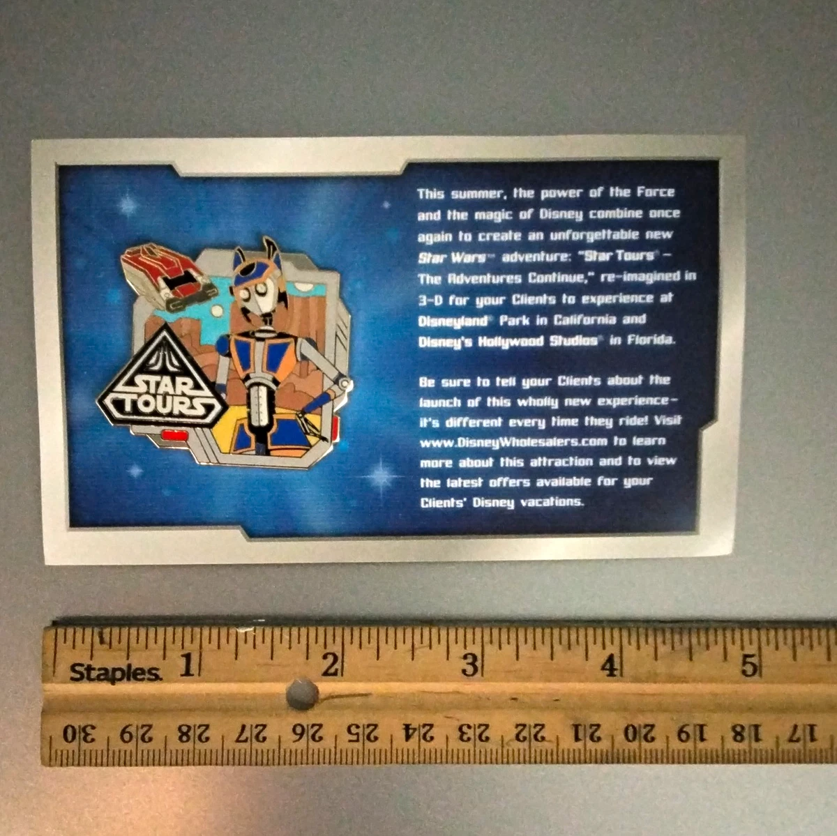 Star Tours Star Wars Disney Attraction & Ride Pins (1968-Now) for