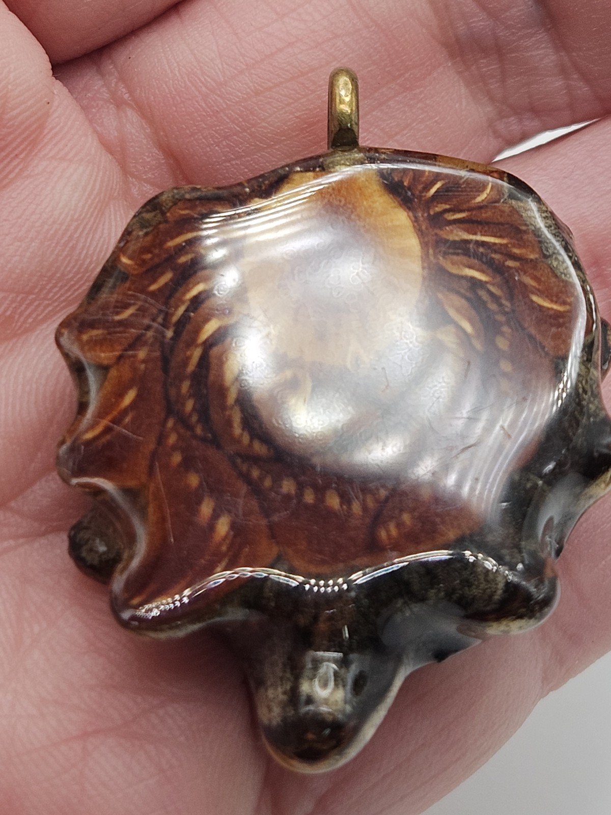 Handcrafted Third Eye Pinecone Turquoise Pendant - image 9