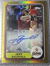 2025 Topps Archives - 1987 Topps  Autograph Jeff Bagwell #87BBA-JBA Gold /50
