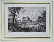 Görlitz Peterskirche Sachsen wunderschöner echter alter Stahlstich 1844