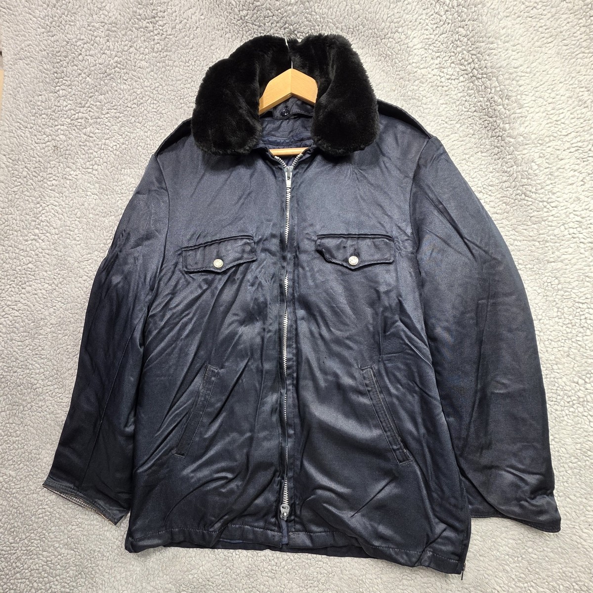 Tufnyl by Blauer Vintage Bomber Jacket Mens 40L Black Tactical