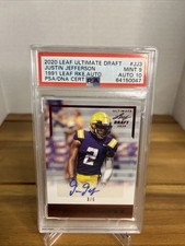 2020 Leaf Ultimate Draft Justin Jefferson JJ3 PSA 9 AUTO 10 3/5 Rookie