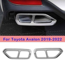 2P Chrome Steel Rear Tail Exhaust Muffler Tip Pipe Trim For Toyota Avalon 19-22