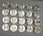 1963  US Original Roll of Franklin Halves 50c (20) Nice Coins.