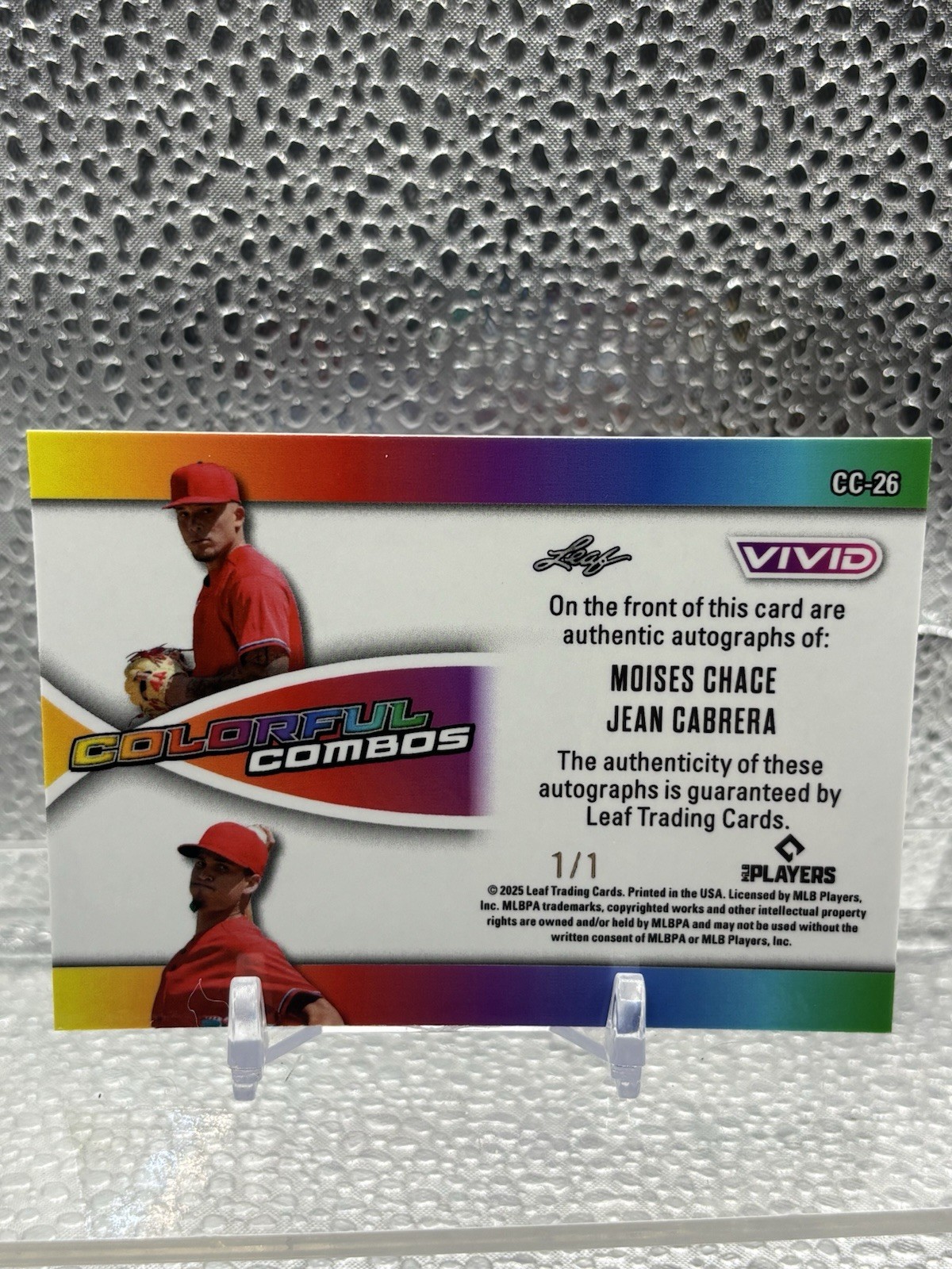 2025 Leaf Vivid Moises Chace Jean Cabrera Colorful Combos Auto Black 1/1 view 2