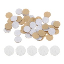 48pcs Round Adhesive Felt 10mm 3/8" Craft Stickers Non-Woven Fabric White