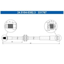 2x Bremsschlauch hinten für Mazda 3 BK BL 5 CR CW | 23963597