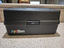 ArtBin Art / Paint Supplies Storage Box Model # 8309 Black Fold Out 3 Tier Tray
