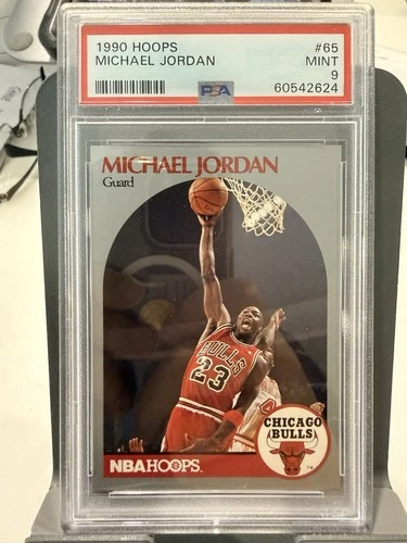 1990 HOOPS MICHAEL JORDAN #65 VINTAGE BASE CARD PSA 9 MINT BULLS HOF