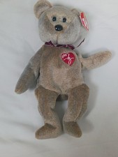 Ty Signature Bear Beanie Babies with errors. MINT
