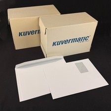 Approx 400 Shipping Sleeves C4 White with Window Wet Adhesive (ASK/Kuvermatic 40180)