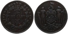 British North Borneo - 1 One Cent 1884 - Bronze, 9.25g, ø 29.6mm KM# 2