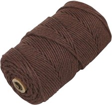 Macrame Cotton Cord 5mm 4 Ply 109 Yards Dark Coffee Yarn