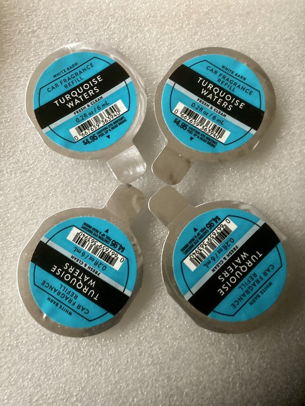Bath Body Works Turquoise Waters Scentportable Car Fragrance Refill Lot of 4 New