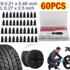 60Pcs Rubber Tire Nail Repair Kit Screw In Tire Plugs for Car Truck SUV Van