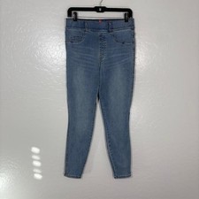 Spanx Jeans Pants Womens Medium Blue Light Wash Pull On Skinny Jeggings Shaping