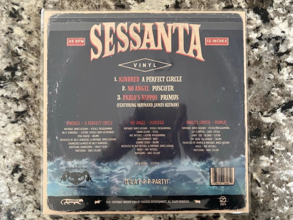 LIMITED SIGNED EDITION: 'SESSANTA' - E.P.P.P. – BLUE GLOW IN THE DARK 12" VINYL - Image 2 of 2