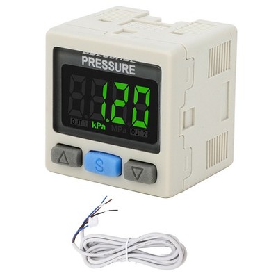 Digital Pressure Switch Vacuum Negative Pressure Gauge W/Connecting Cable
