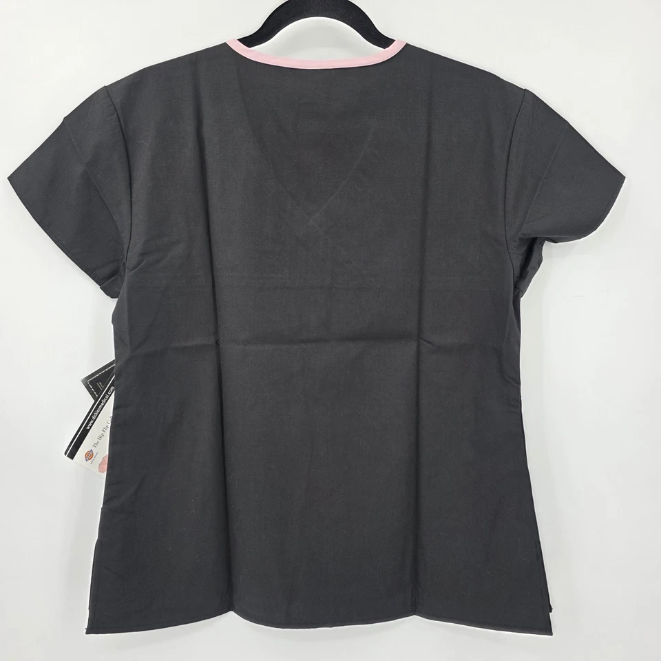 NWT Dickies Women's S The Hip Flip Collection Scrub V Neck Contrast Trim Top - Image 3 of 4