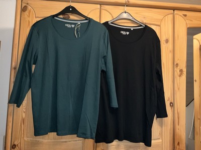 NEU 2 Stück Cecil T-Shirt 3/4 Arm Basic Gr. XXL 2XL 44/46 Frühling 2025 Frühling