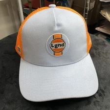 Lgnd Supply Co Orange Mesh Trucker Cap Blue SnapBack