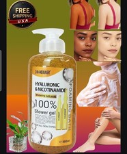 Intensive Skin Whitening Shower Gel Gentle Exfoliating Body Wash,500ml USA Stock