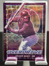 2021 Panini Chronicles #1 Javier Baez Overdrive Purple Velocity