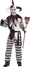 Sinister Jester Clown Evil Suit Yourself Fancy Dress Up Halloween Adult Costume