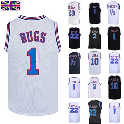 Space Jam Basketballtrikot Cosplay Space Jersey Shirts Kostüm Karneval Herren 