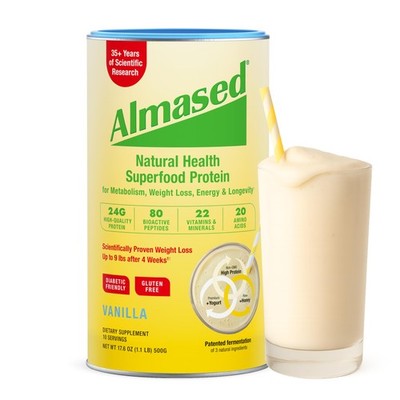 Almased Vanilla Meal Replacement Shake  LowGlycemic High Plant Base Protein P...
