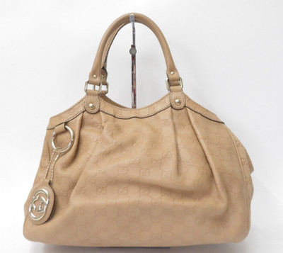 GUCCI Guccissima Sukey Leather Hand Bag Tote Bag I#50843