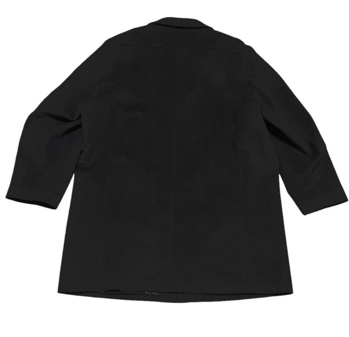 Men's Stafford Signature 52R Classic Fit Black Wool Blend Overcoat 3 Button - product detail image 8