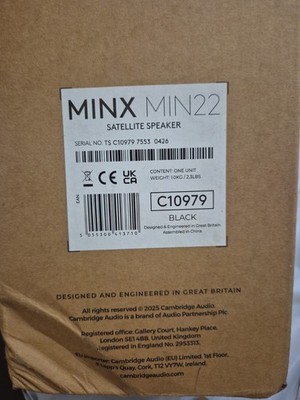 Cambridge Audio Minx Min 22 Speaker (Black) - Open Box New