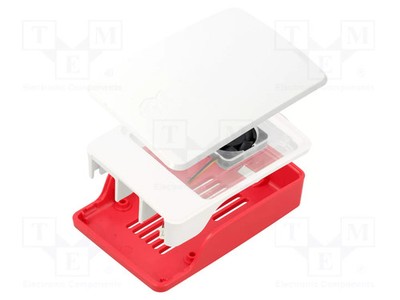 RASPBERRY PI RASPBERRY-PI-CASE-FOR-PI-5-RED/WHITE Zubehör